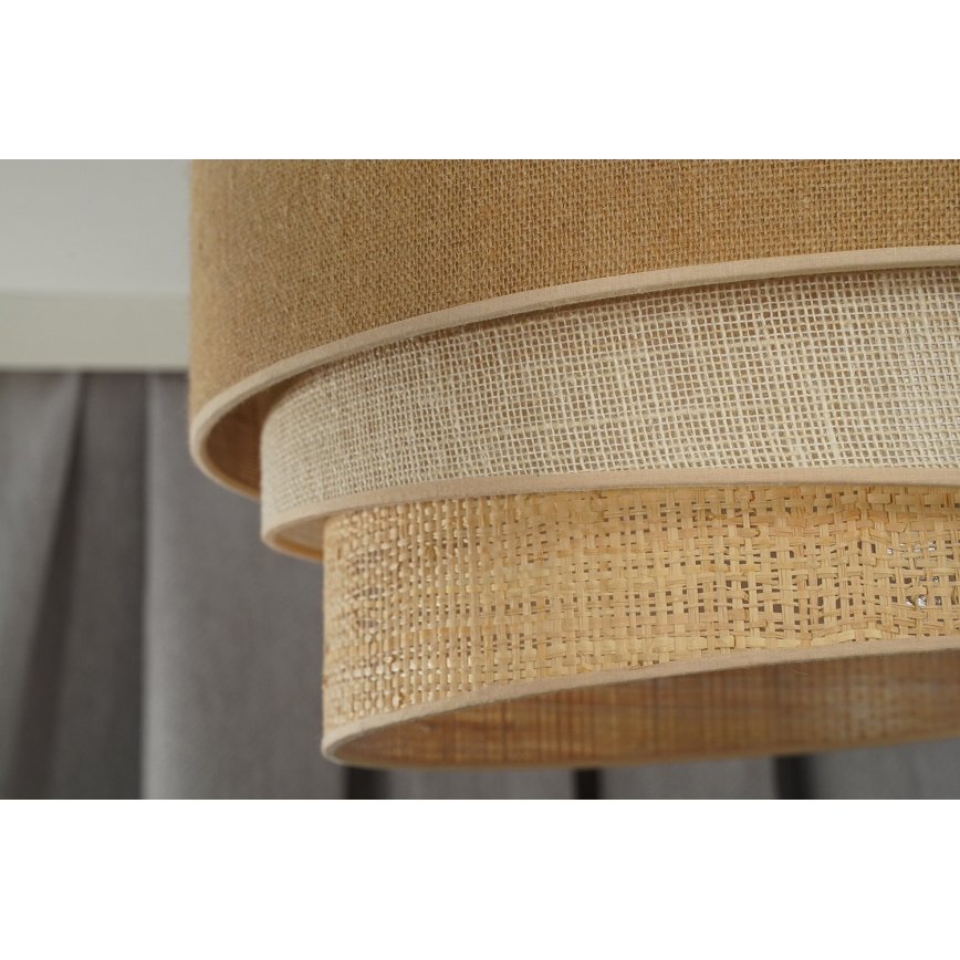 Duolla - Lámpara de techo YUTE TRIO 3xE27/15W/230V diá. 60 cm marrón/gris/beige