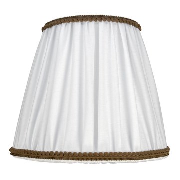 Duolla - Pantalla para lámpara de mesa y de pie E27 diá. 18,5 cm blanco/marrón