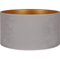 Duolla - Pantalla para lámpara de pie VELVET E27 diá. 35 cm gris/dorado