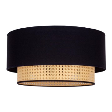 Duolla - Plafón BOHO 1xE27/15W/230V diá. 45 cm negro/ratán
