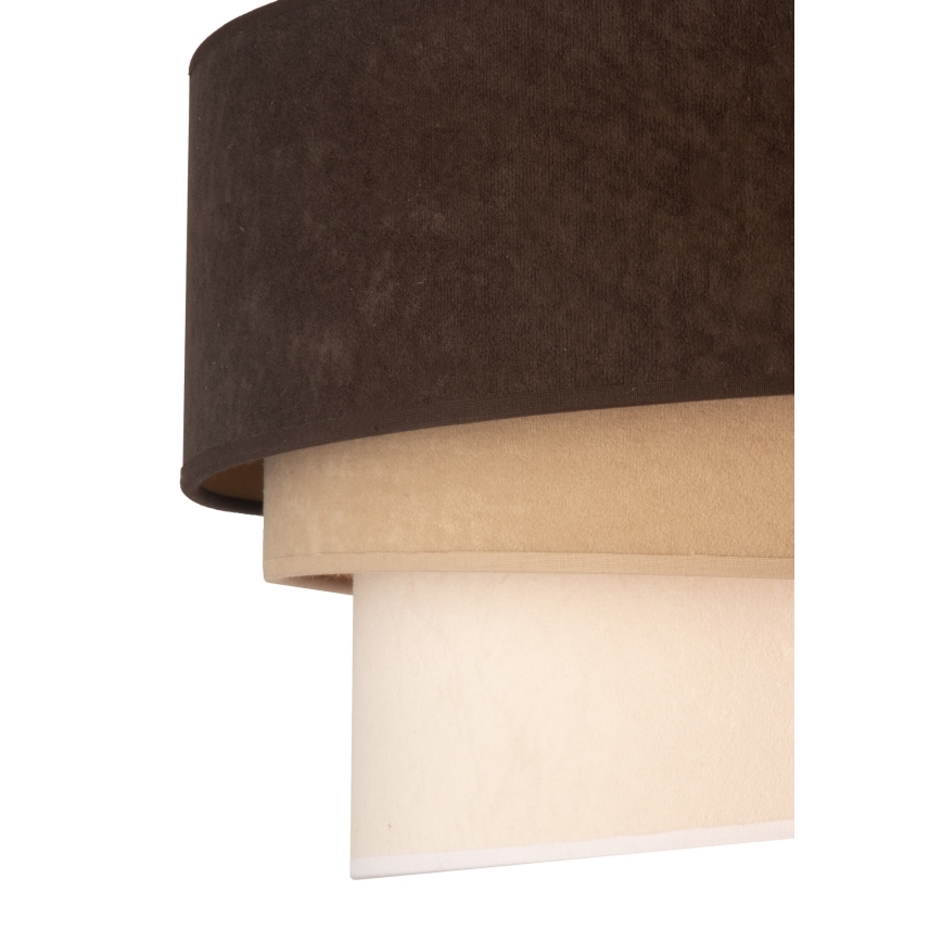 Duolla - Plafón DEVON 1xE27/40W/230V diá. 45 cm marrón/beige