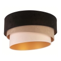 Duolla - Plafón DEVON 1xE27/40W/230V diá. 45 cm negro/beige