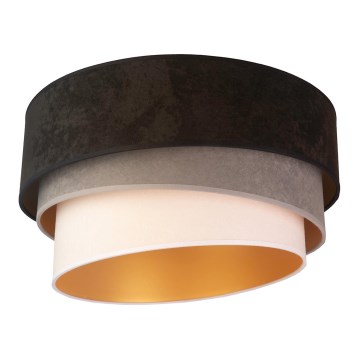Duolla - Plafón DEVON 1xE27/40W/230V diá. 45 cm negro/gris/beige