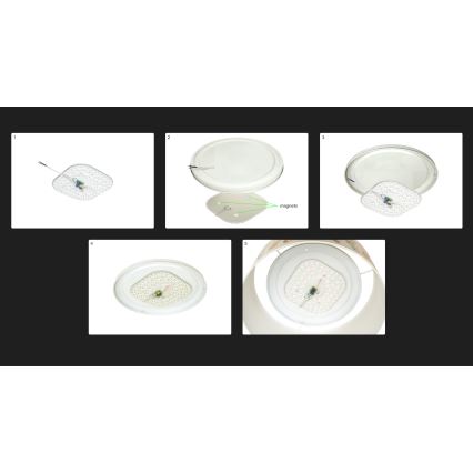 Duolla - Plafón LED CORTINA LED/26W/230V diá. 30 cm 4000K color crema