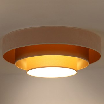 Duolla - Plafón LED LUNETA LED/26W/230V diá. 60 cm 4000K color crema/dorado/beige