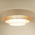 Duolla - Plafón LED LUNETA LED/26W/230V diá. 60 cm 4000K color crema/marrón