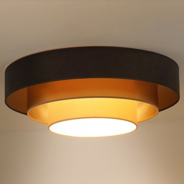 Duolla - Plafón LED LUNETA LED/26W/230V diá. 60 cm 4000K marrón/dorado/color crema
