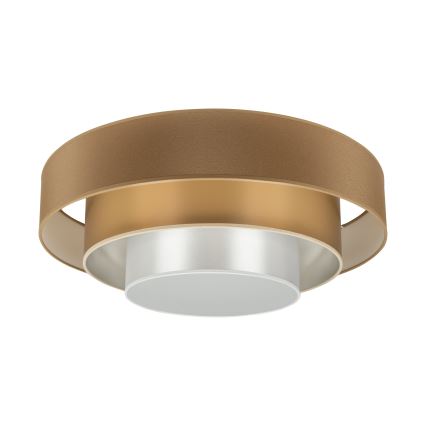 Duolla - Plafón LED LUNETA LED/26W/230V diá. 60 cm 4000K marrón/dorado/blanco