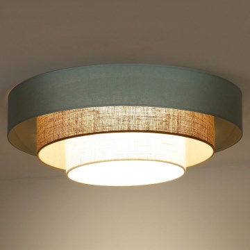 Duolla - Plafón LED LUNETA LED/26W/230V diá. 60 cm 4000K turquesa/beige/color crema