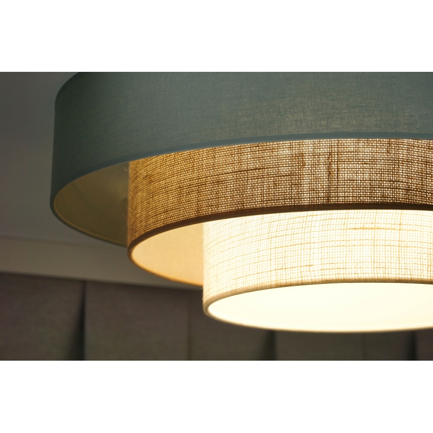Duolla - Plafón LED LUNETA LED/26W/230V diá. 60 cm 4000K turquesa/beige/color crema