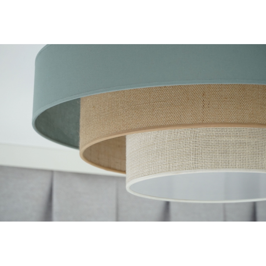 Duolla - Plafón LED LUNETA LED/26W/230V diá. 60 cm 4000K turquesa/beige/color crema