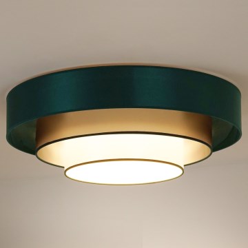 Duolla - Plafón LED LUNETA LED/26W/230V diá. 60 cm 4000K Verde/dorado/blanco