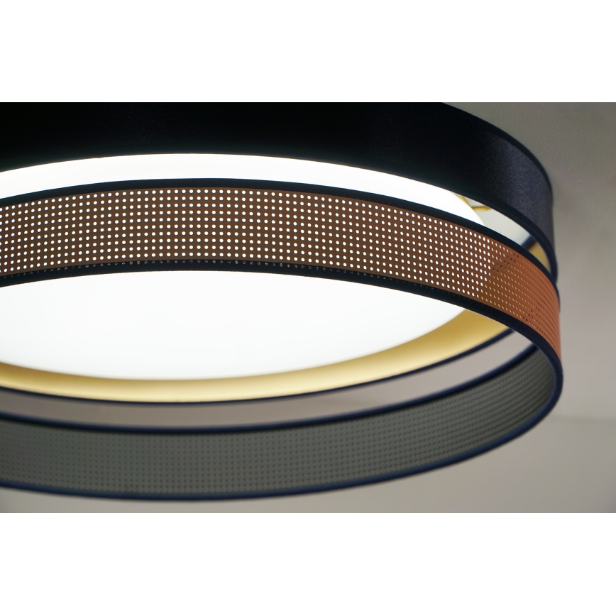 Duolla - Plafón LED ROLLER DUO SHINY LED/24W/230V diá. 45 cm azul/cobre