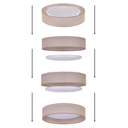 Duolla - Plafón LED ROLLER LED/24W/230V diá. 45 cm blanco