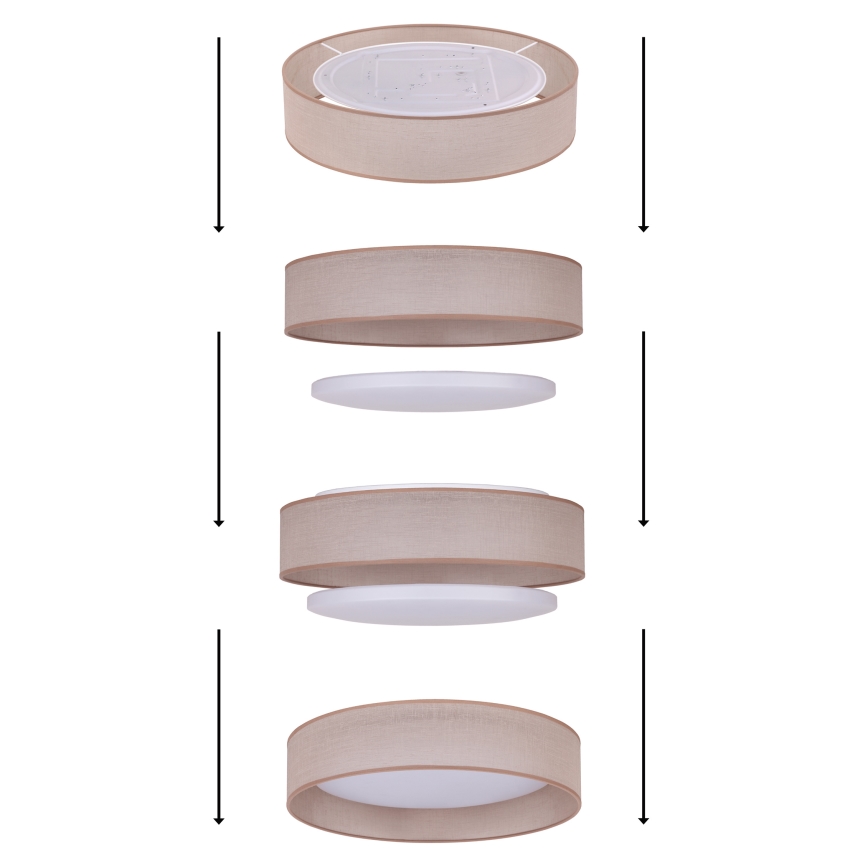 Duolla - Plafón LED ROLLER LED/24W/230V diá. 45 cm blanco