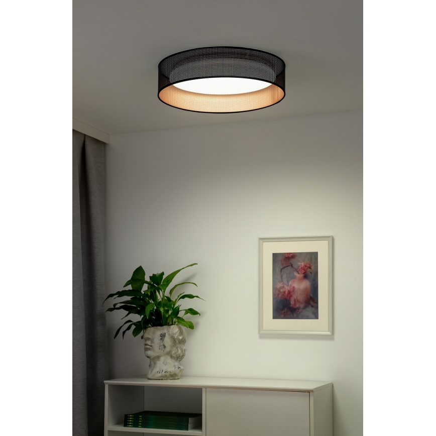 Duolla - Plafón LED ROLLER LED/24W/230V diá. 45 cm negro/cobre