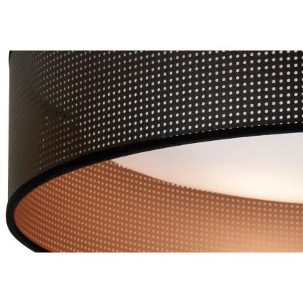 Duolla - Plafón LED ROLLER LED/24W/230V diá. 45 cm negro/cobre