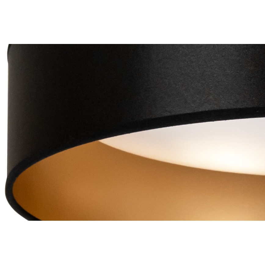 Duolla - Plafón LED ROLLER LED/24W/230V diá. 45 cm negro/dorado