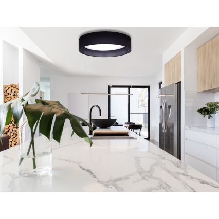 Duolla - Plafón LED ROLLER LED/24W/230V diá. 45 cm negro