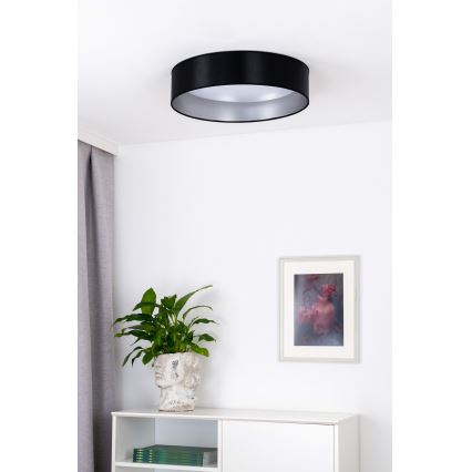 Duolla - Plafón LED ROLLER LED/24W/230V diá. 45 cm negro/plata