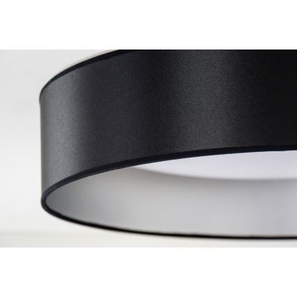 Duolla - Plafón LED ROLLER LED/24W/230V diá. 45 cm negro/plata
