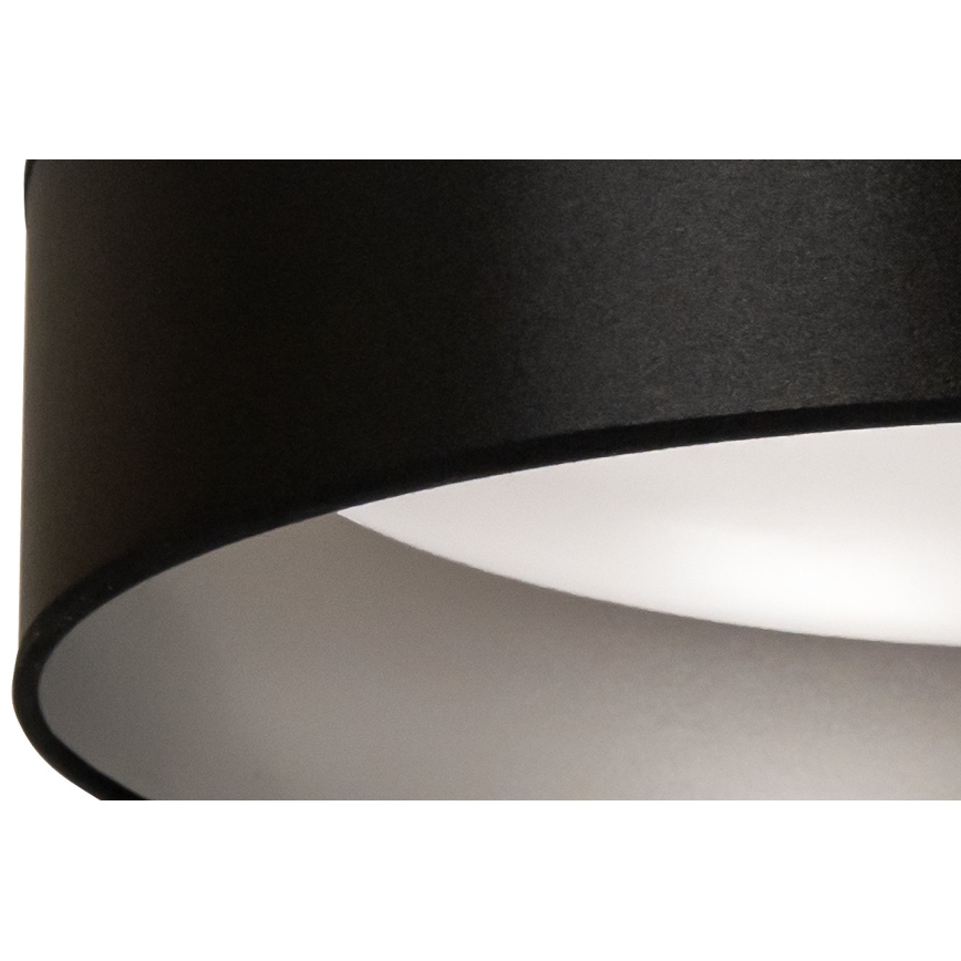Duolla - Plafón LED ROLLER LED/24W/230V diá. 45 cm negro/plata