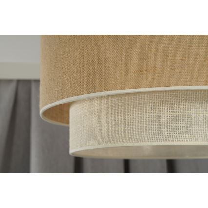 Duolla - Plafón YUTE BOHO 1xE27/15W/230V diá. 45 cm marrón/color crema