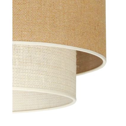 Duolla - Plafón YUTE BOHO 3xE27/15W/230V diá. 60 cm marrón/color crema