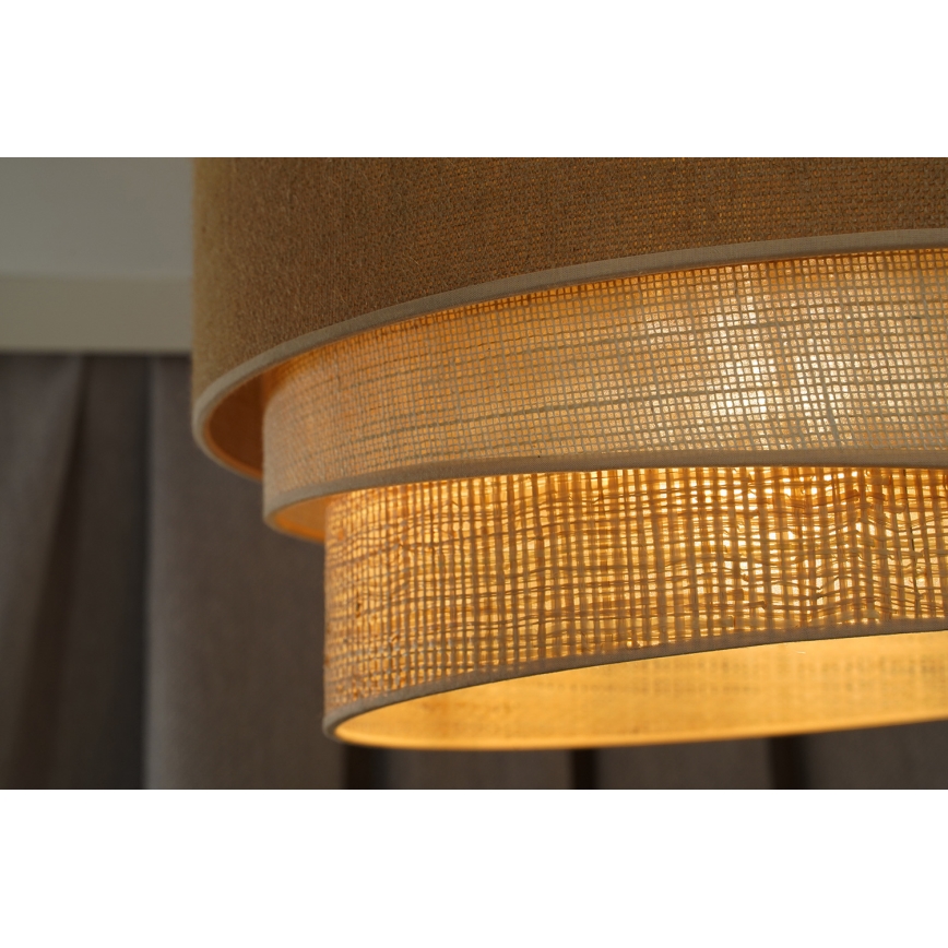 Duolla - Plafón YUTE TRIO 3xE27/15W/230V diá. 60 cm marrón/gris/beige