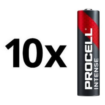 Duracell - 10 pz Batería alcalina Procell Intense LR03/AAA 1,5V 1465 mAh