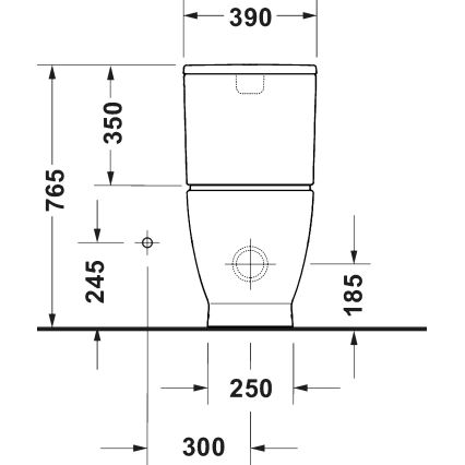 Duravit 20600900002 - Inodoro combinado D-CODE, cerámica, blanco brillante