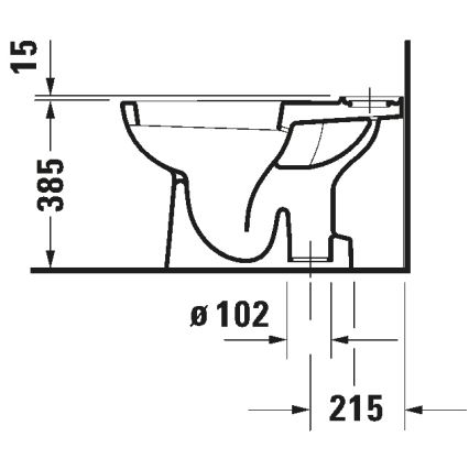 Duravit 21110100002 - Inodoro combinado D-CODE, cerámica, blanco brillante
