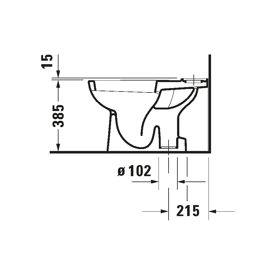 Duravit 21110100002 - Inodoro combinado D-CODE, cerámica, blanco brillante