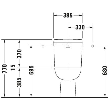 Duravit 21110100002 - Inodoro combinado D-CODE, cerámica, blanco brillante