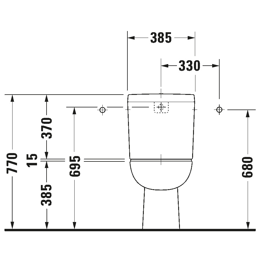 Duravit 21110100002 - Inodoro combinado D-CODE, cerámica, blanco brillante