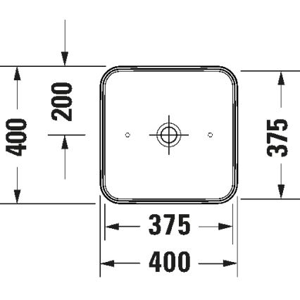Duravit 2397400070 - Lavabo de encimera D-NEO 40x40 cm cerámica/blanco brillante