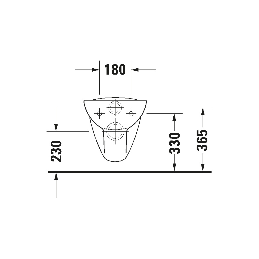 Duravit 25350900002 - Inodoro suspendido D-CODE cerámica/blanco brillante