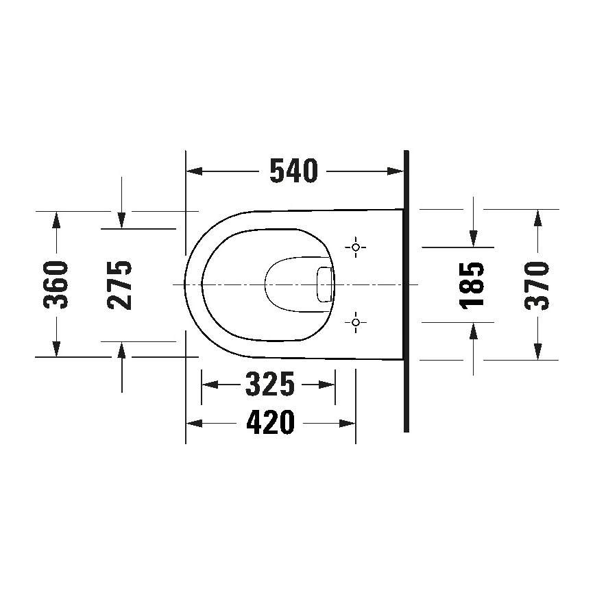 Duravit 49030900B2 - Inodoro suspendido D-CODE con asiento, cerámica/blanco brillante