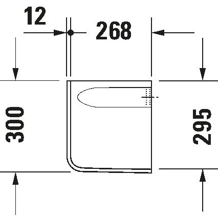 Duravit 8571800002 - Cubierta para sifón D-CODE 30x26,8 cm cerámica/blanco brillante