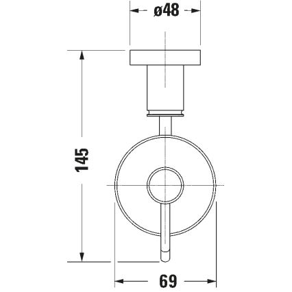 Duravit 99161000 - Dispensador de jabón mural D-CODE 390 ml vidrio esmerilado/cromo brillante