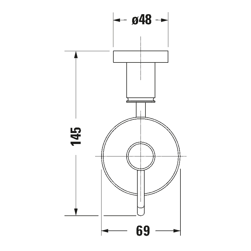 Duravit 99161000 - Dispensador de jabón mural D-CODE 390 ml vidrio esmerilado/cromo brillante