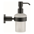 Duravit 99164600 - Dispensador de jabón de pared D-CODE 390 ml vidrio esmerilado/negro mate