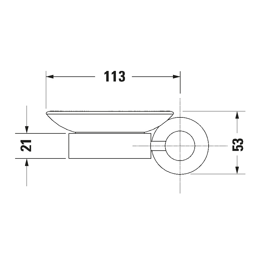 Duravit 99174600 - Jabonera mural D-CODE izquierda negra mate