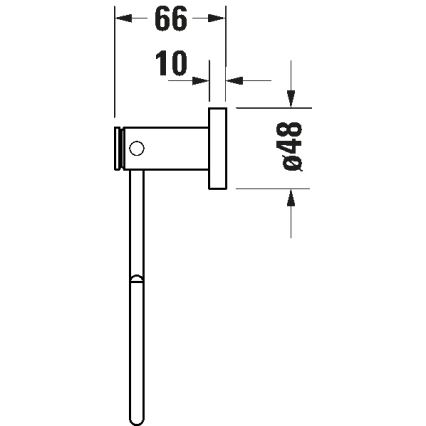 Duravit 99211000 - Toallero de pared D-CODE, cromado brillante