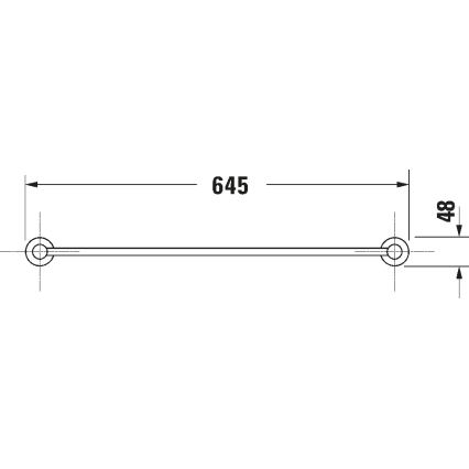 Duravit 99241000 - Toallero de pared D-CODE 64,5 cm, cromo brillante