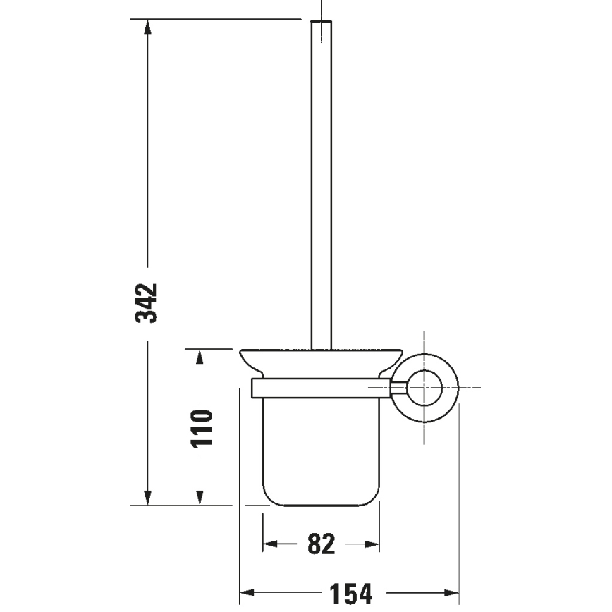 Duravit 99271000 - Escobilla de WC mural D-CODE cromado brillante