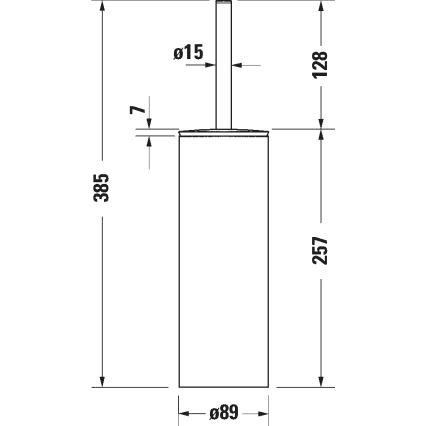 Duravit 99281000 - Escobilla de WC de pie D-CODE, cromo brillante