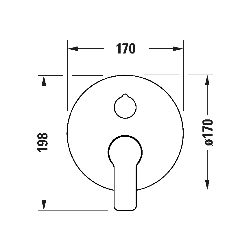 Duravit DC5210012046 - Grifo de bañera para instalación empotrada D-CODE, acabado negro mate