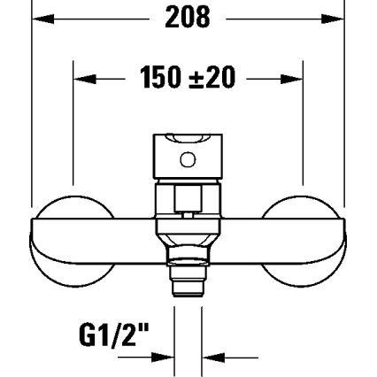 Duravit DC5230001046 - Grifo de bañera D-CODE, negro mate