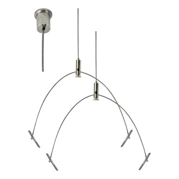 e2 elektro - Juego de cables de suspensión 150 cm, cromado brillante